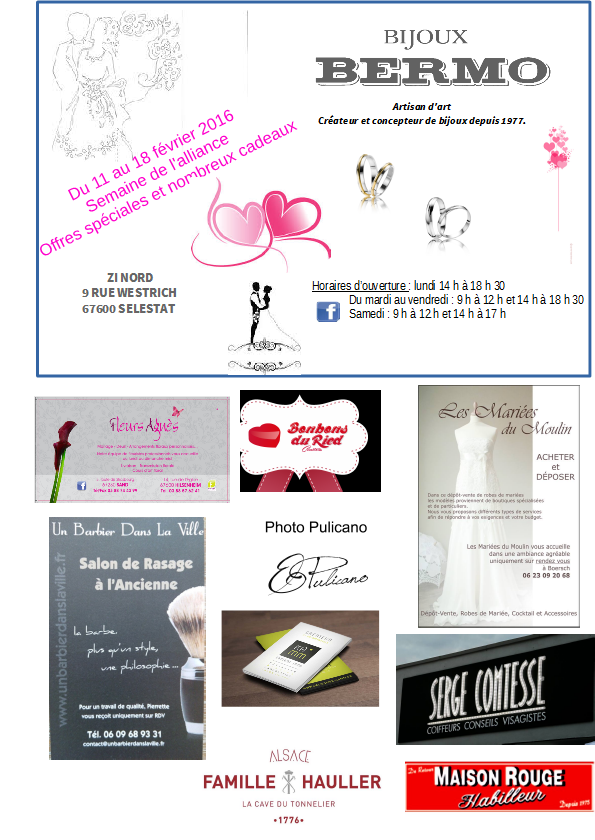 Soir&eacute;e sp&eacute;ciale mariage chez bijoux BERMO 17/02/17 Mutzig