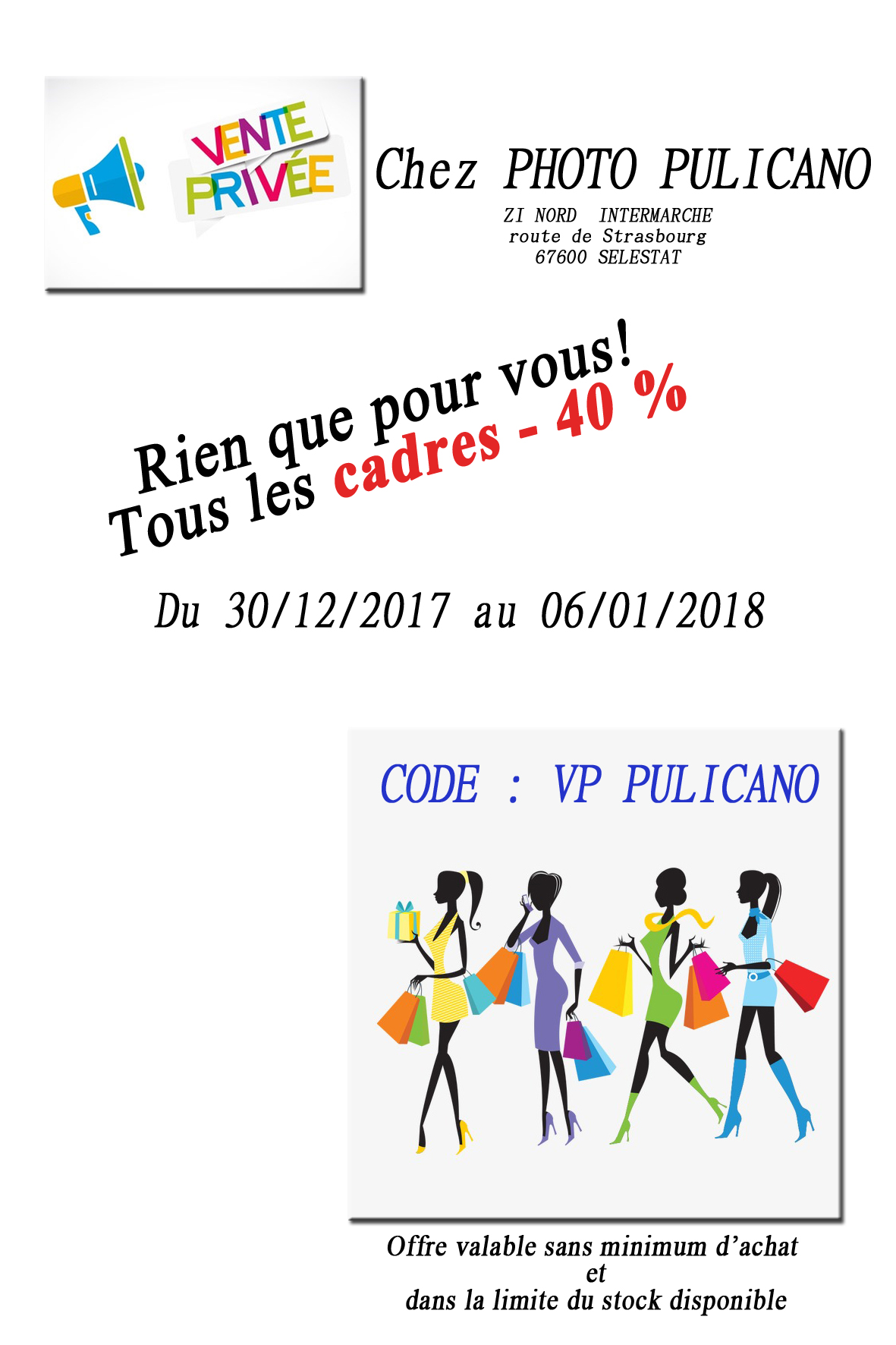 Vente priv&eacute;es sur les cadres Erstein
